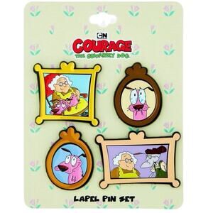 Courage the Cowardly Dog Portraits Enamel Pin Set Cartoon Network nostalgia 2000
